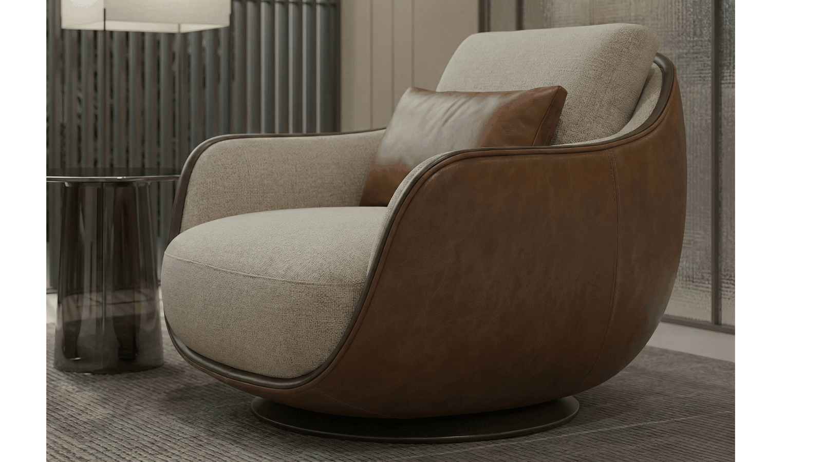 The Coppia Avvolta Lounge Chair, view 3