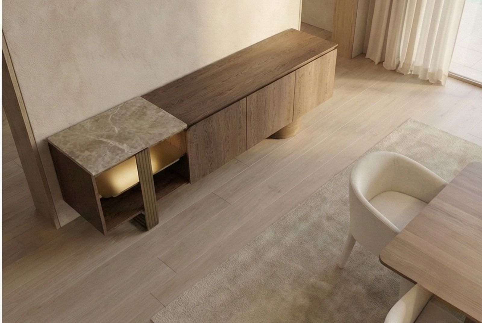 The Pietra Linea Sideboard, view 3